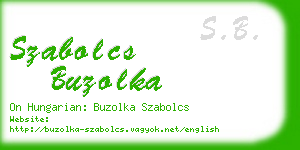 szabolcs buzolka business card